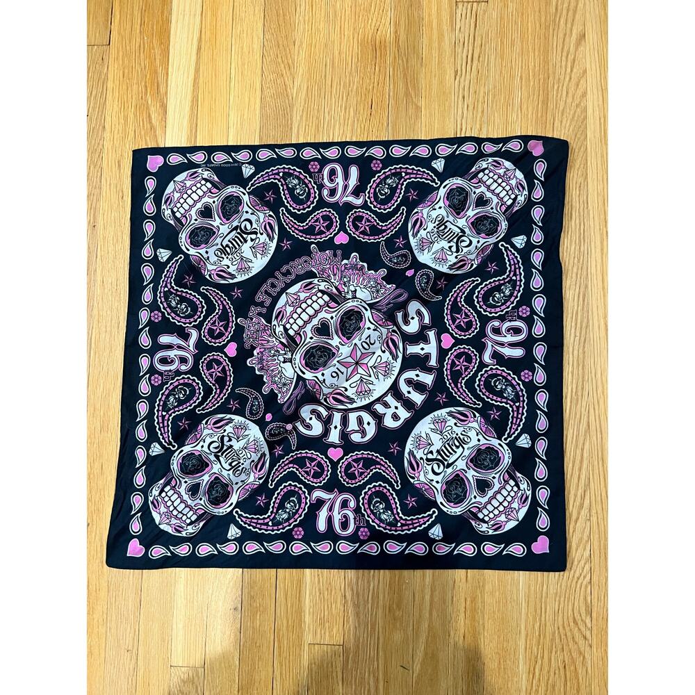 2016 Sturgis Motorcycle Sugar Skull Paisley Biker Bandana